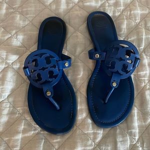 Tory Burch Miller sandals in blue color, size 9.
